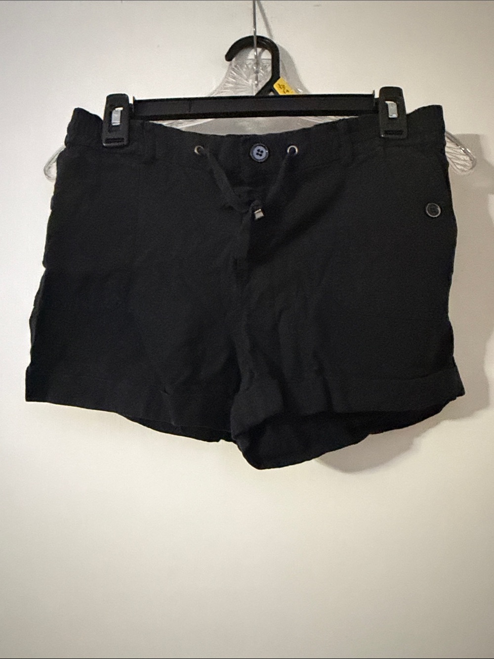 Love Tree Black Cuffed Drawstring Athletic Shorts